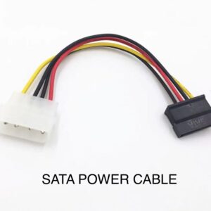 SATA Power Cable for HDD SSD | 15 Pin to 4 Pin Molex Adapter (100pc pack)