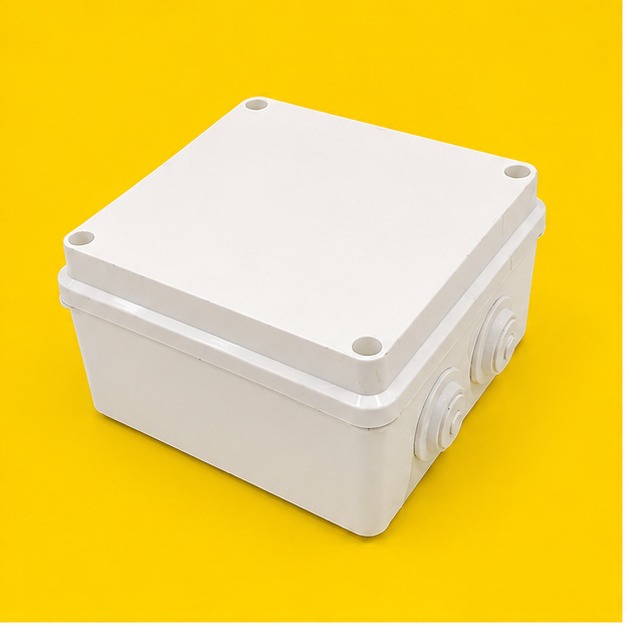 ADNet Waterproof PVC Square 5X5 Junction Box for CCTV Cameras IP65-Pack of 10